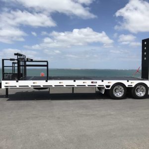 Custom Tandem Axle Trailer With Auger Rack