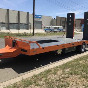 Single Axle Trailer With In Deck Well And Custom Paint