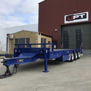 Upt Heavy Duty Tag With Dual Hydraulic Legs Blue Finished Tri Axle