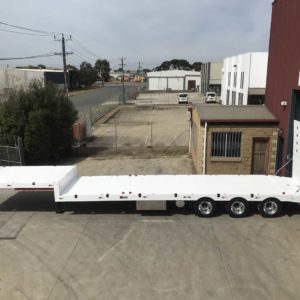 Drop Deck Trailer 3 Axle With Hydraulic Ramps