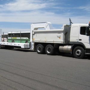 Swan Neck Heavy Duty Trailer With Hydraulic Ramps