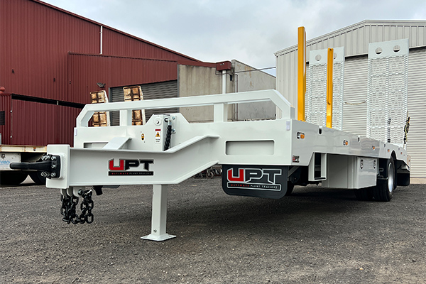 Custom single axle heavy duty trailer by Ultimate Plant Trailers in Geelong