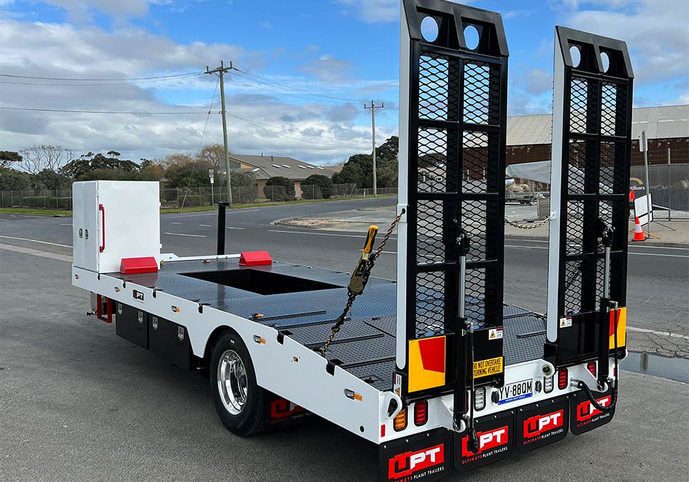 Custom single axle trailer by Ultimate Plant Trailers in Geelong