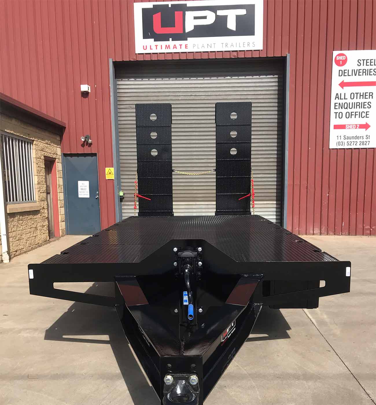 Custom single axle trailer by Ultimate Plant Trailers in Geelong