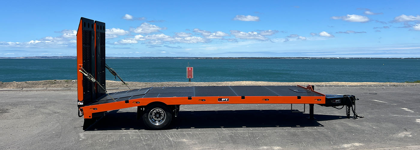 Custom single axle trailer by Ultimate Plant Trailers in Geelong