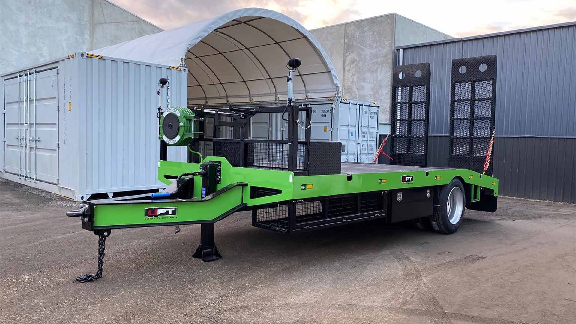 Custom single axle trailer by Ultimate Plant Trailers in Geelong