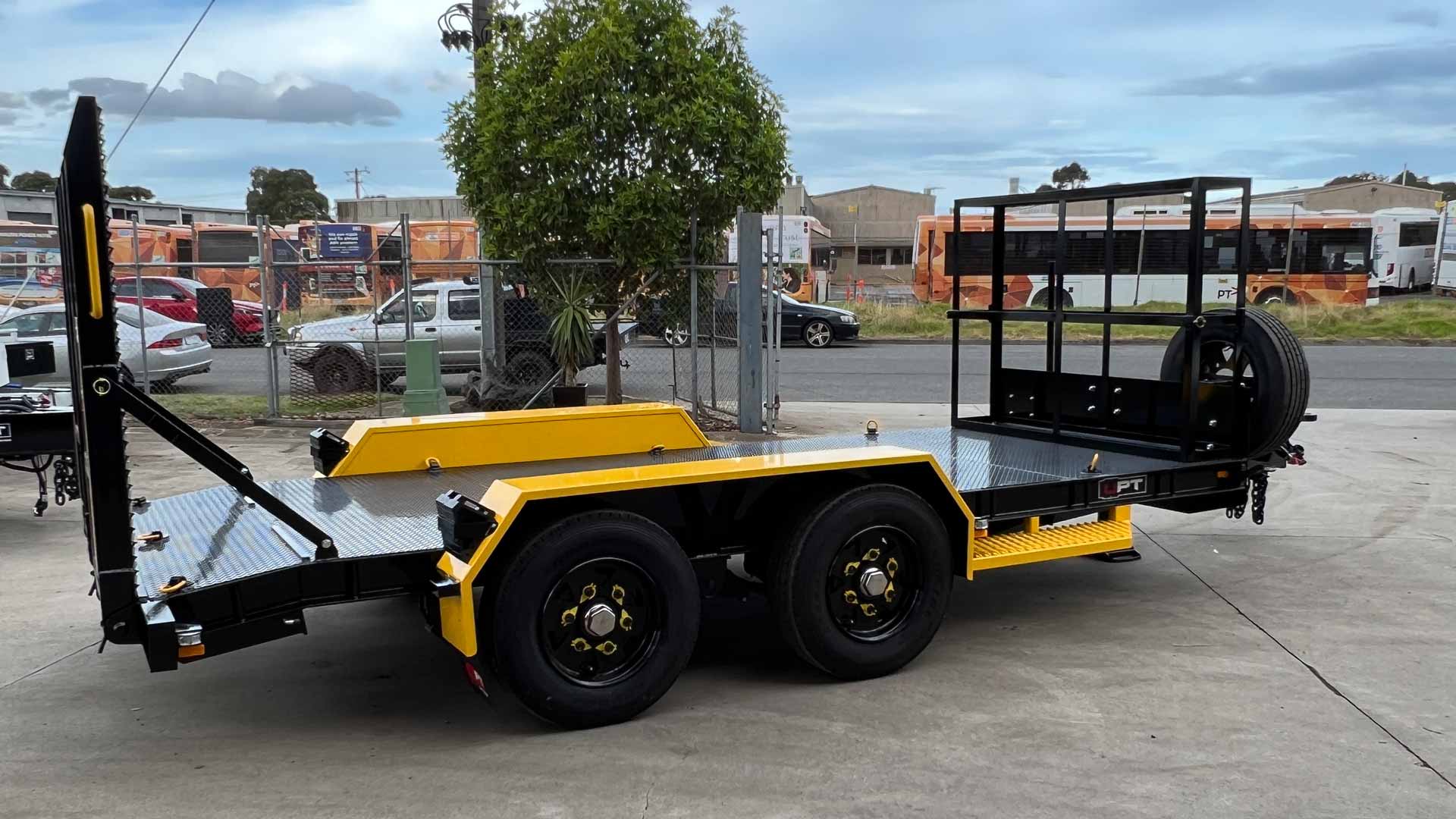Custom tandem axle trailer by Ultimate Plant Trailers Melbourne