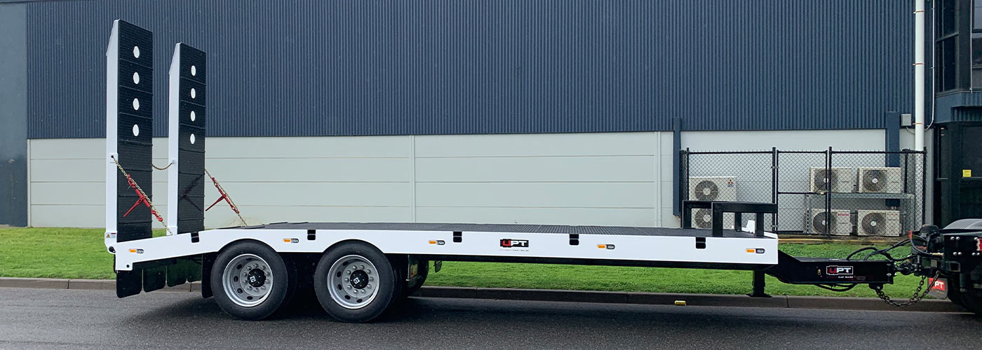 Custom tandem axle trailer by Ultimate Plant Trailers in Geelong