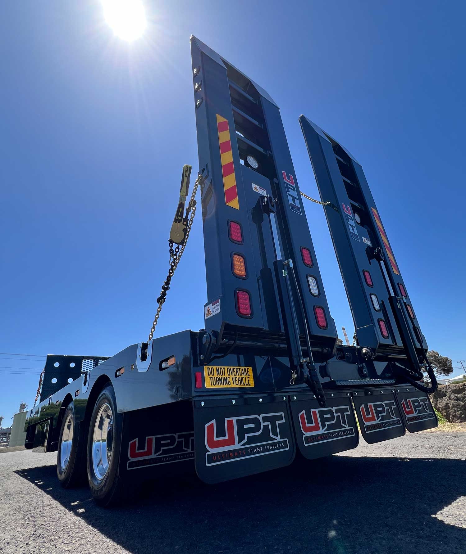 Custom heavy duty tandem axle trailer by Ultimate Plant Trailers in Geelong