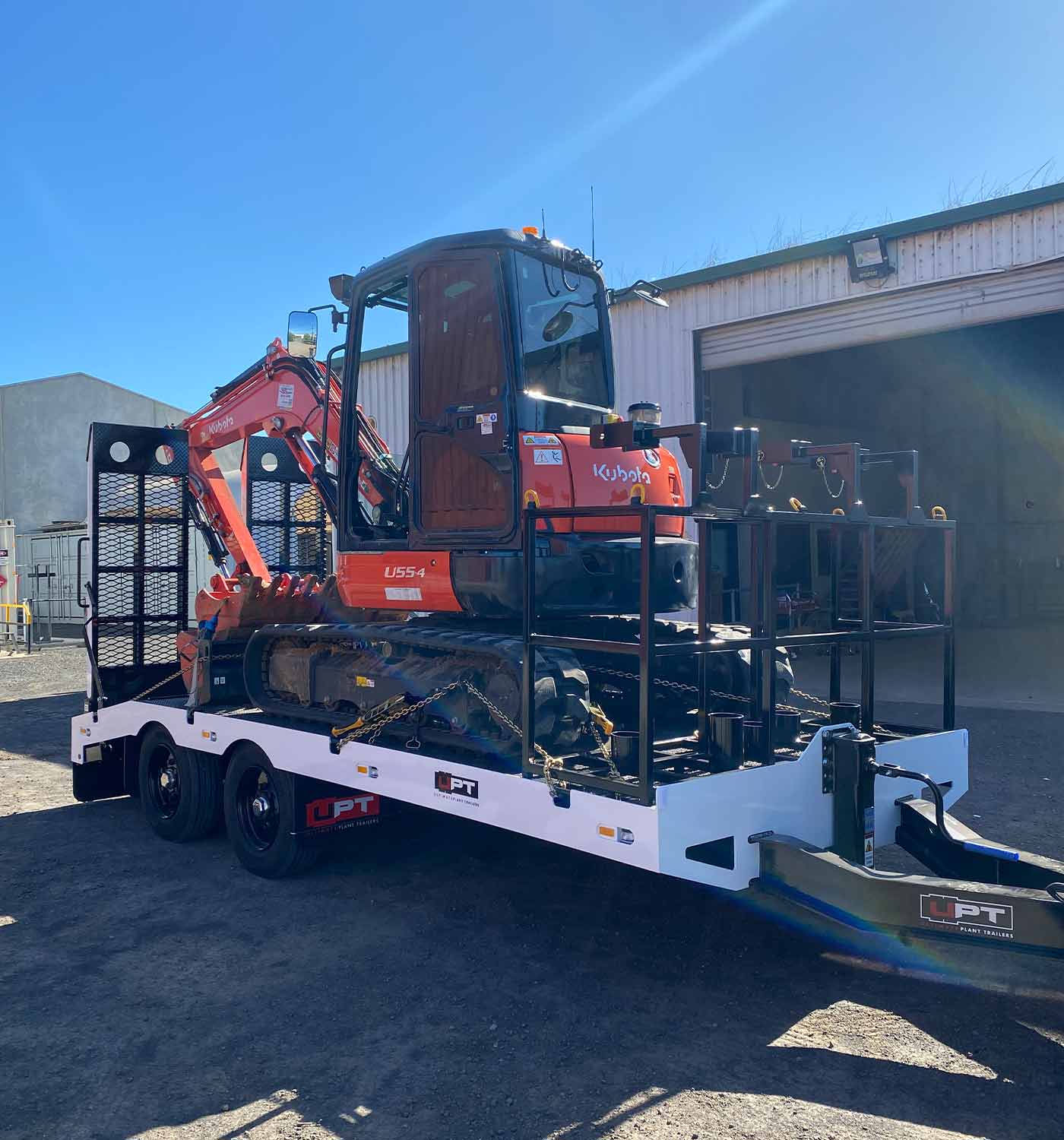 Custom tandem axle trailer 9T ATM - flat deck by Ultimate Plant Trailers, Geelong
