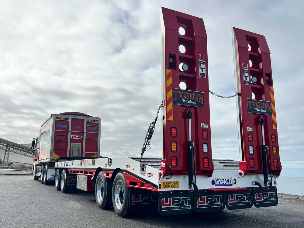 Custom 4 axle dog trailer by Ultimate Plant Trailers in Geelong