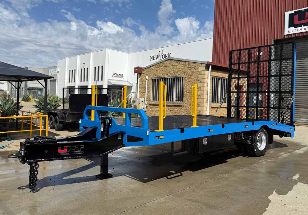 Custom single axle trailer by Ultimate Plant Trailers in Geelong