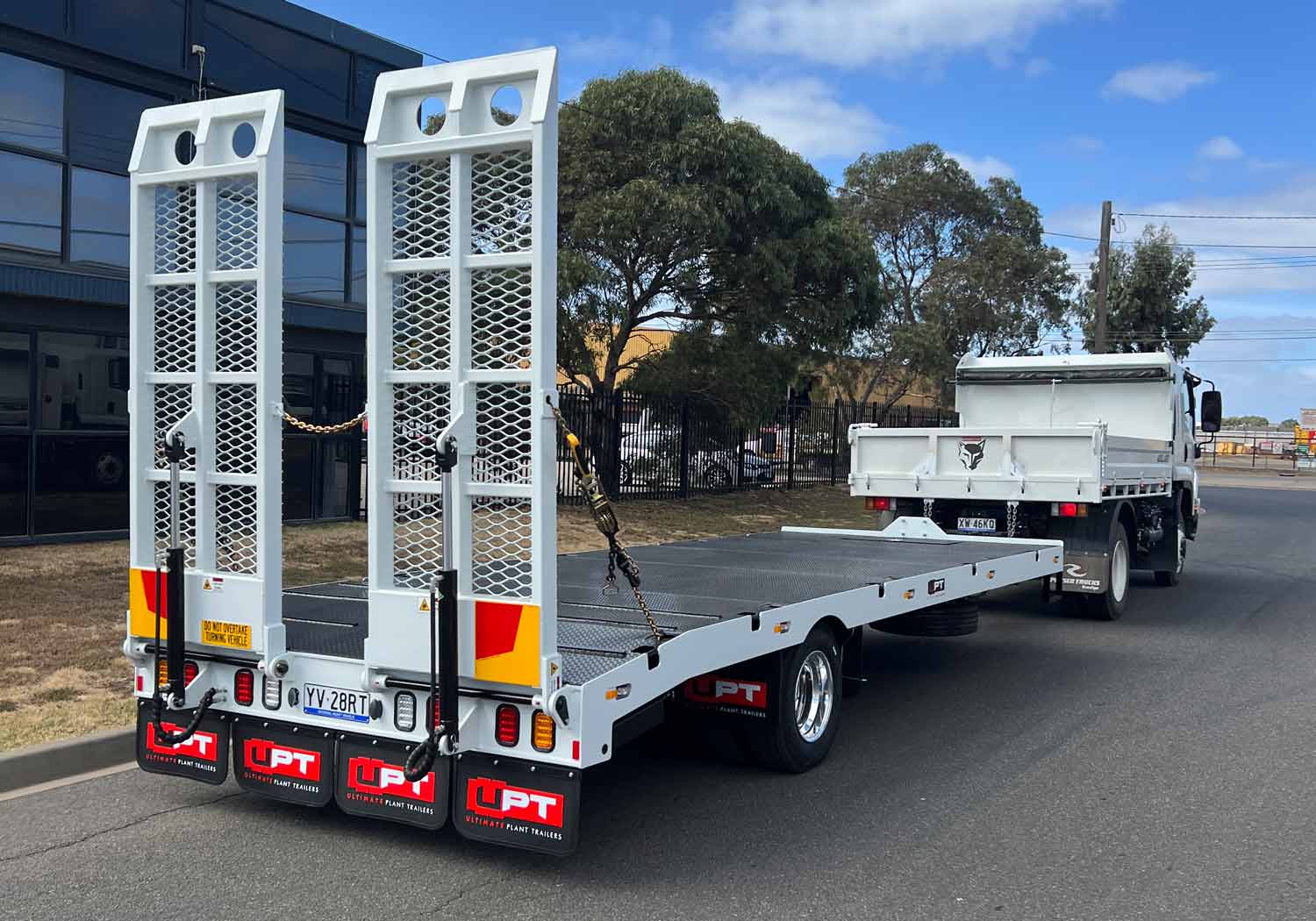 Custom single axle trailer by Ultimate Plant Trailers in Geelong