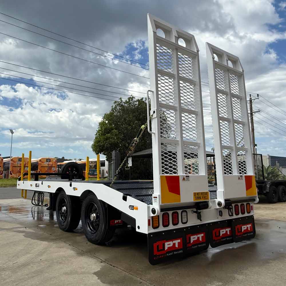Custom tandem axle trailer 9T ATM - flat deck by Ultimate Plant Trailers, Geelong