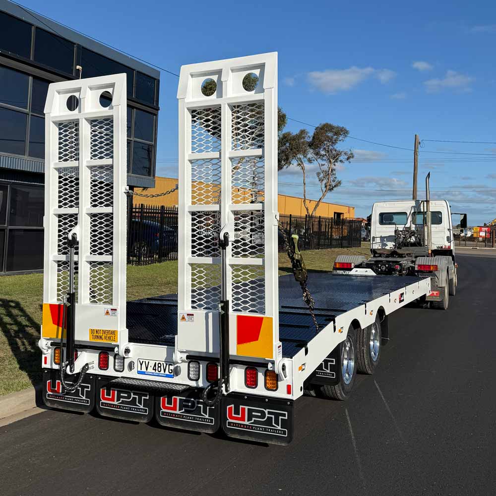 Custom tandem axle trailer by Ultimate Plant Trailers in Geelong