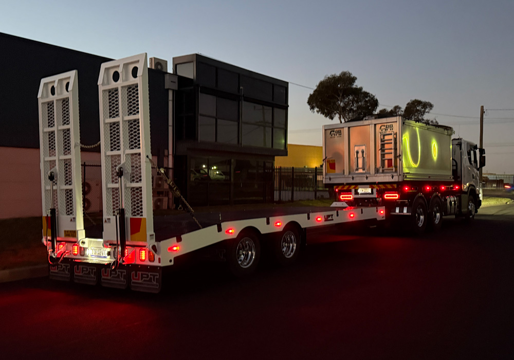 Custom tandem axle trailer by Ultimate Plant Trailers in Geelong
