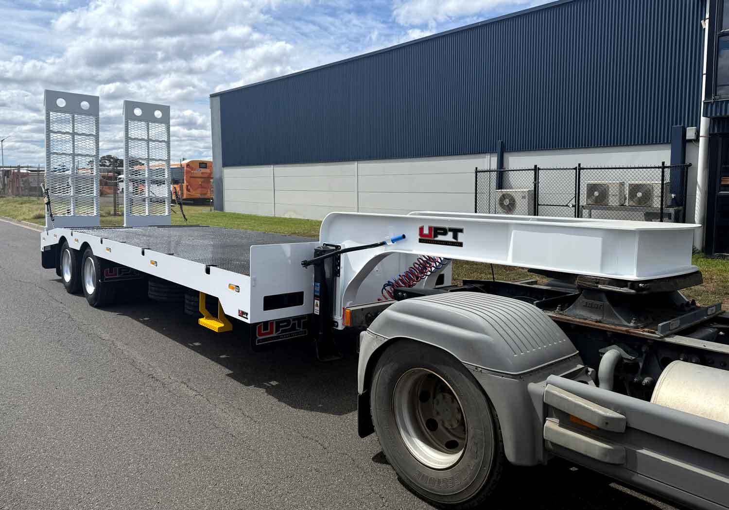 Custom tandem axle trailer by Ultimate Plant Trailers in Geelong