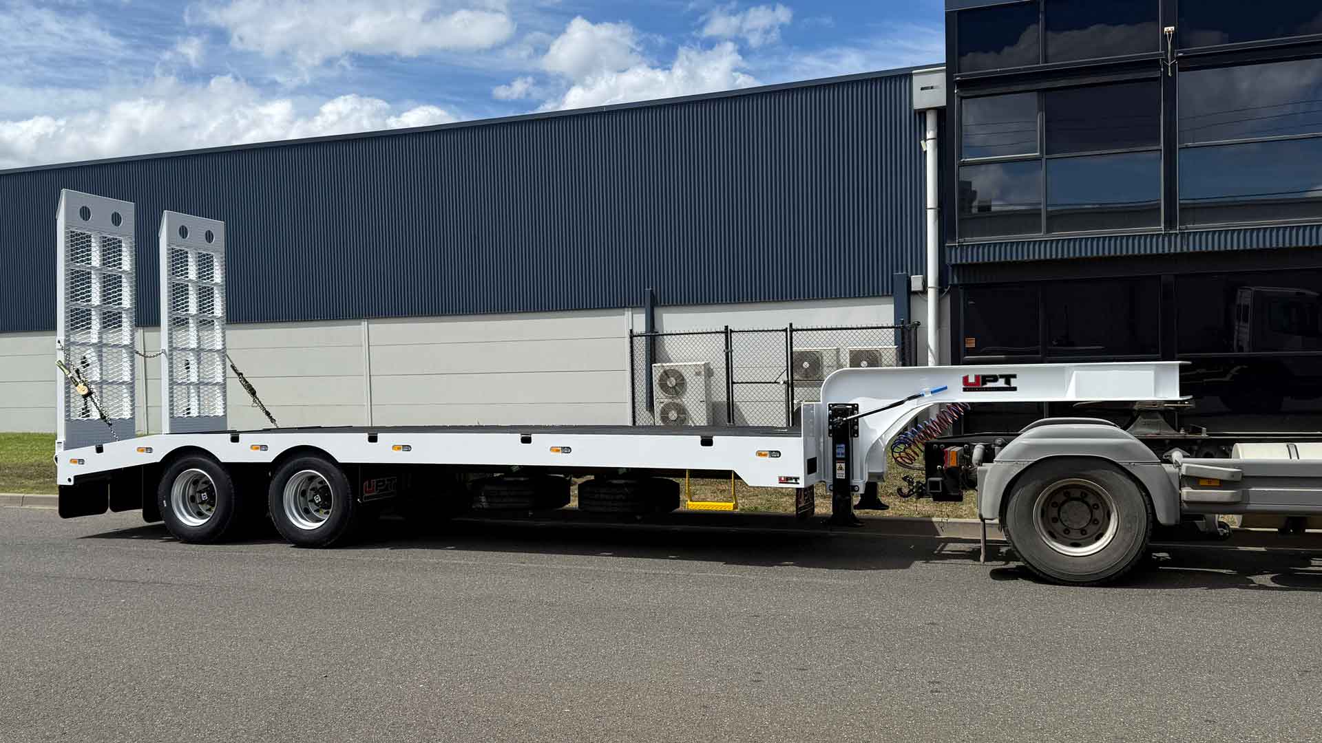 Custom tandem axle trailer by Ultimate Plant Trailers in Geelong